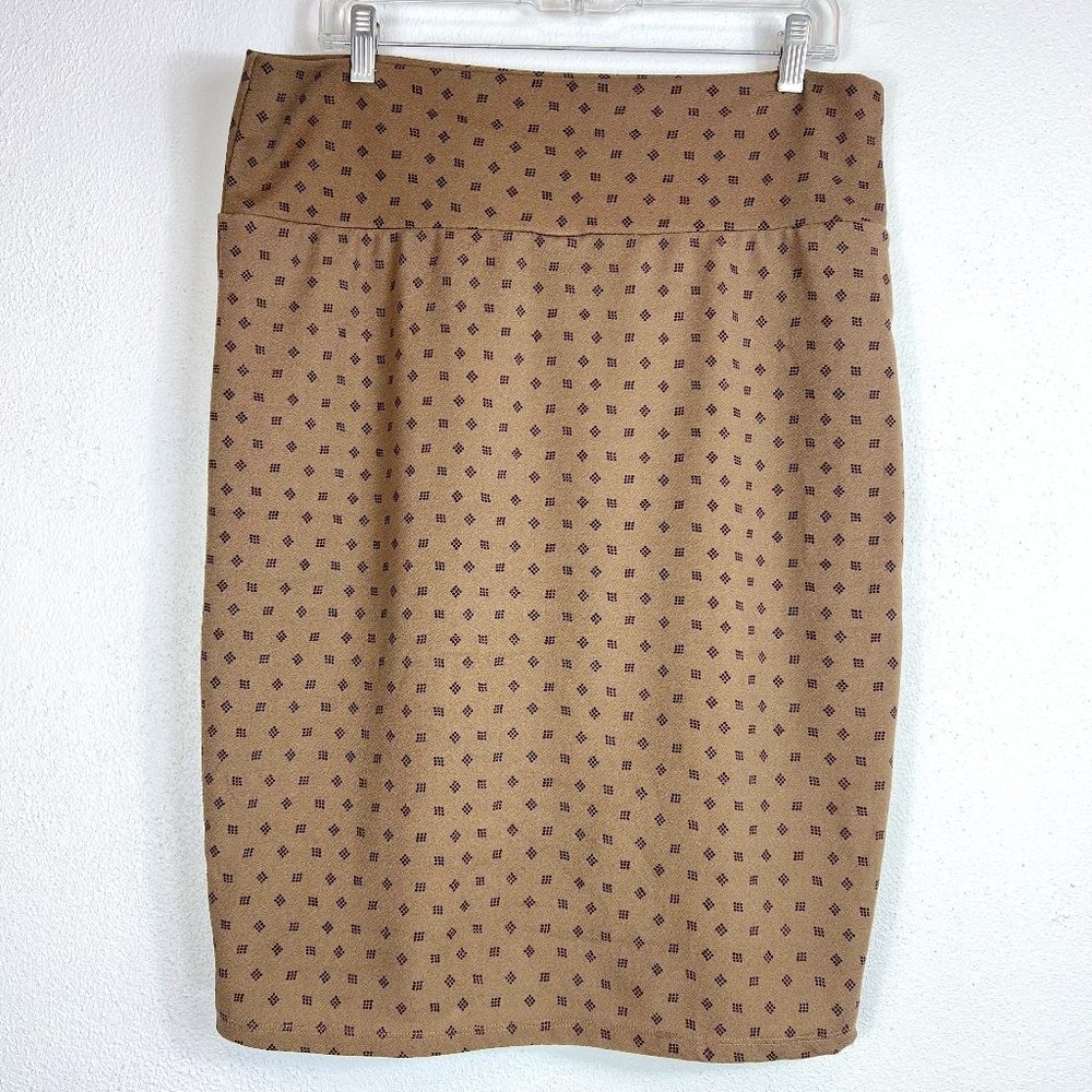 LULAROE CASSIE PENCIL SKIRT SIZE XL BROWN